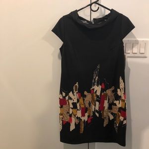 Little black dress with print